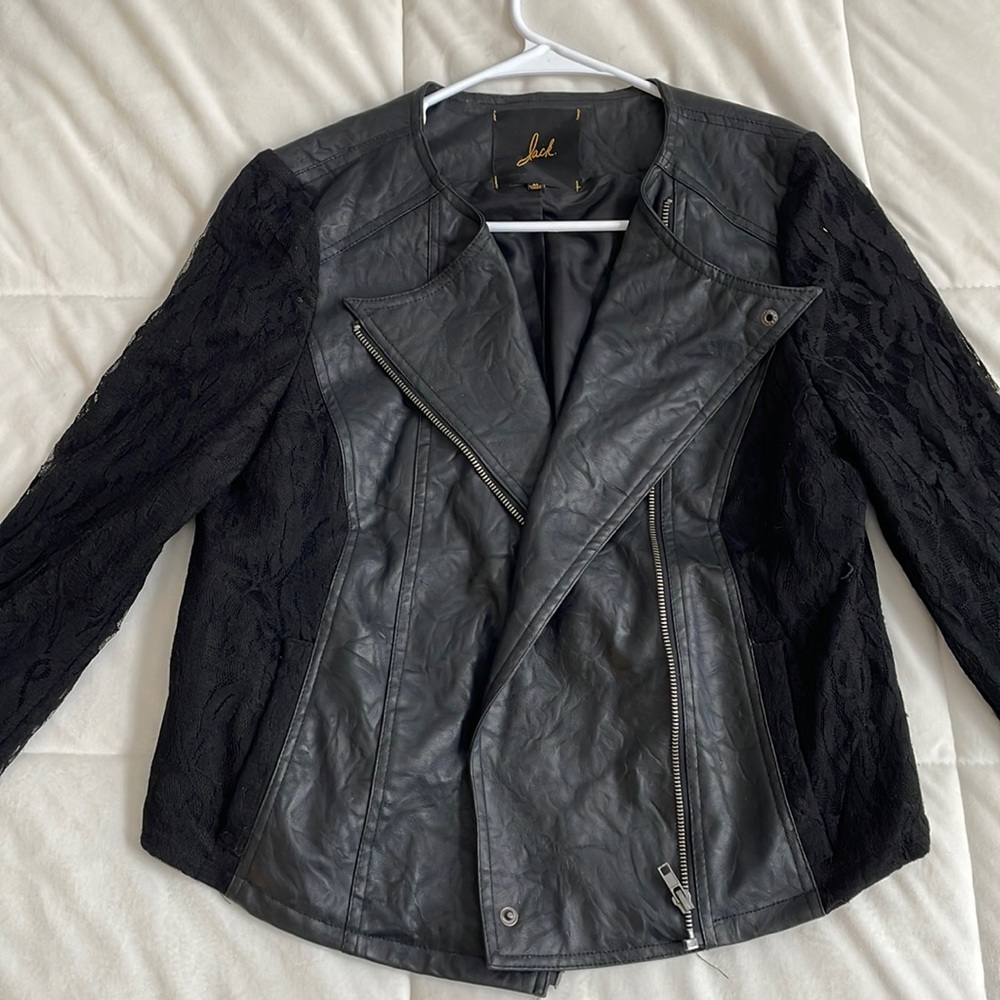 Black leather jacket